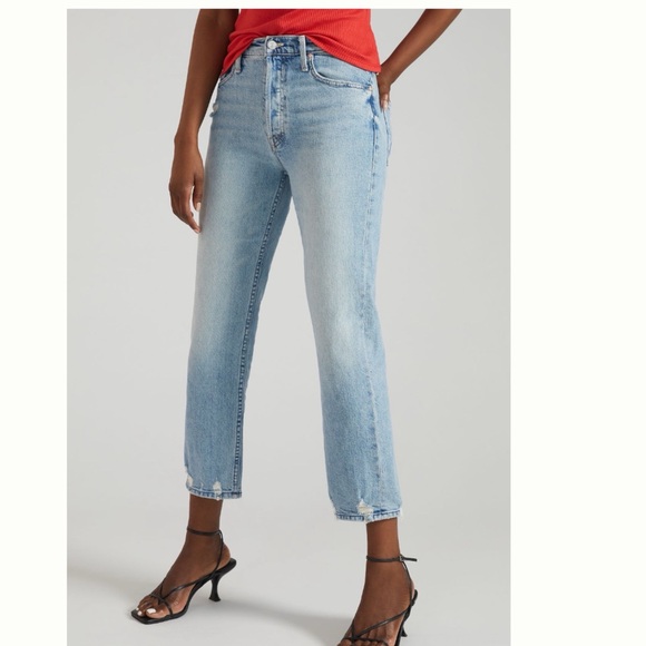 MOTHER Denim - NWT MOTHER The Tomcat High-Rise Relaxed Straight Jeans size 30